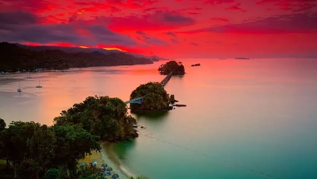 puesta de sol en samana